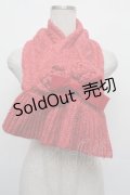 PINK HOUSE / ニットモチーフマフラー  赤 S-26-01-08-010-LO-ZA-HR-ZS