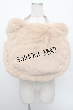 画像1: PINK HOUSE / PINK HOUSE×misako aoki くまみみファーバッグ  ベージュ S-26-01-08-013-LO-BG-HR-ZS