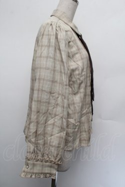 画像3: axes femme / ネクタイ付きブラウス  ベージュ S-26-01-08-018-AX-BL-AS-ZS