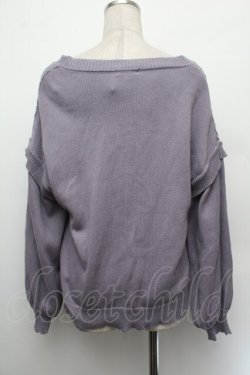 画像3: axes femme / フラワーニットカーディガン  ラベンダー S-26-01-08-021-AX-TO-AS-ZS