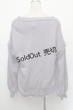 画像3: axes femme / フラワーニットカーディガン  ラベンダー S-26-01-08-021-AX-TO-AS-ZS