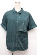 axes femme / ジャカード切替シャツ F グリーン S-26-01-08-022-AX-BL-TK-ZS
