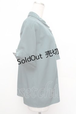 画像2: axes femme / ジャカード切替シャツ F グリーン S-26-01-08-022-AX-BL-TK-ZS