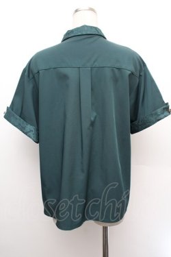 画像3: axes femme / ジャカード切替シャツ F グリーン S-26-01-08-022-AX-BL-TK-ZS