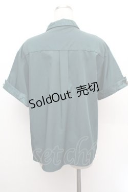 画像3: axes femme / ジャカード切替シャツ F グリーン S-26-01-08-022-AX-BL-TK-ZS