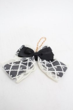 画像1: m petit by misako / レースリボンバッグチャーム  黒 S-26-01-08-003-LO-ZA-TK-ZS