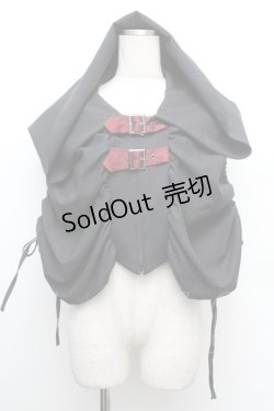 画像1: ATELIER BOZ / hideコラボ・メモリアルＨ フードケープ  黒ｘワイン S-26-01-08-027-EL-JA-HR-ZS
