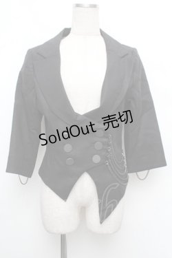 画像1: BPN / サイドチェーン七分丈燕尾ジャケット  黒 S-26-01-08-028-GO-TO-HR-ZS