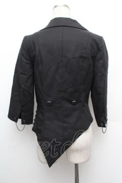 画像2: BPN / サイドチェーン七分丈燕尾ジャケット  黒 S-26-01-08-028-GO-TO-HR-ZS