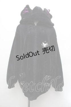 画像1: NOEMIE / クロミ ハートバックル付きユニセックスファーブルゾン  黒 S-26-01-08-031-LO-TO-HR-ZS