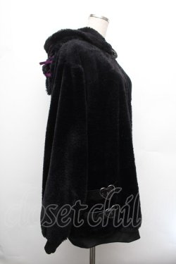 画像2: NOEMIE / クロミ ハートバックル付きユニセックスファーブルゾン  黒 S-26-01-08-031-LO-TO-HR-ZS