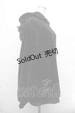 画像2: NOEMIE / クロミ ハートバックル付きユニセックスファーブルゾン  黒 S-26-01-08-031-LO-TO-HR-ZS