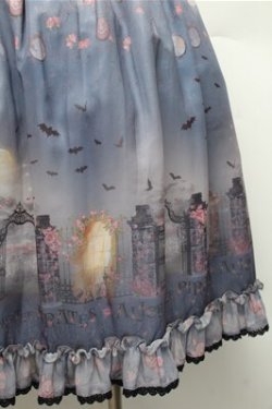 画像3: ALICE and the PIRATES / Vampire Lament柄スカート  ブルー S-26-01-09-030-PA-SK-AS-ZS