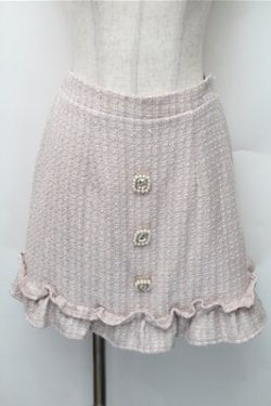 画像1: Princess Melody / ビジューｘツイードスカート  ピンク S-26-01-09-036-EL-SK-HR-ZT133