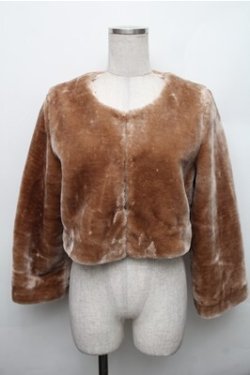 画像1: an another angelus / ファーショートボレロ  ブラウン S-26-01-09-011-CA-TO-AS-ZT021