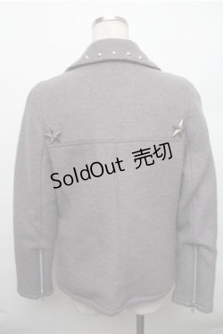 画像2: Candy Stripper / スタッズジャケット  グレー S-26-01-09-012-PU-JA-HR-ZS