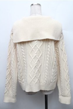 画像2: PINK HOUSE / セーラーカラーニットカーディガン  オフ S-26-01-09-003-LO-TO-AS-ZS