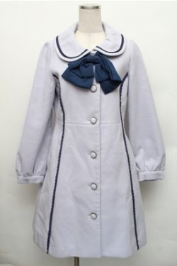 画像1: axes femme POETIQUE / バイカラーロングコート  ラベンダー S-26-01-09-026-AX-OP-HR-ZTC028