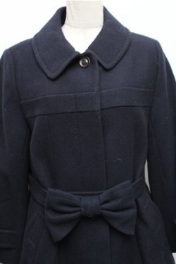 画像3: Jane Marple / COATLamb melton gored coat  紺 S-26-01-09-027-JM-CO-ET-ZTC014