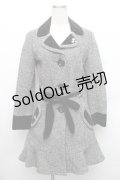 MILK / ビジューバイカラーコート  グレー S-26-01-09-028-ML-CO-HR-ZS