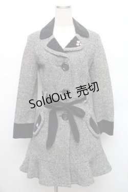 画像1: MILK / ビジューバイカラーコート  グレー S-26-01-09-028-ML-CO-HR-ZS