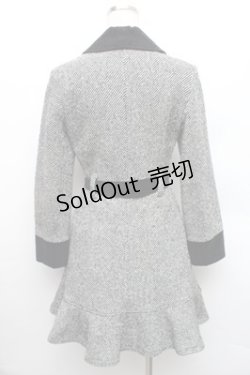 画像2: MILK / ビジューバイカラーコート  グレー S-26-01-09-028-ML-CO-HR-ZS