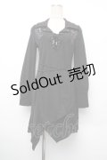 Ozz oneste / 刺繍チュニックワンピース  黒 S-26-01-10-035-OO-OP-AS-ZS