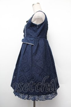 画像2: axes femme / ジャガードワンピース  紺 S-26-01-10-042-AX-OP-AS-ZS