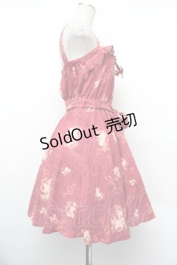 画像2: LIZ LISA / 音符×花柄×天使柄ワンピース  ワイン S-26-01-10-047-LO-OP-AS-ZS