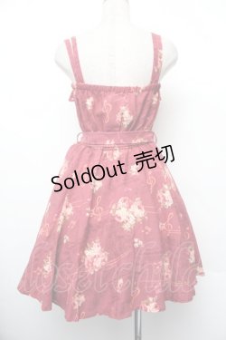 画像3: LIZ LISA / 音符×花柄×天使柄ワンピース  ワイン S-26-01-10-047-LO-OP-AS-ZS