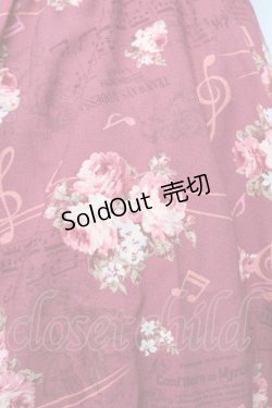 画像4: LIZ LISA / 音符×花柄×天使柄ワンピース  ワイン S-26-01-10-047-LO-OP-AS-ZS