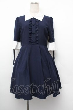 画像1: Rojita / フリルワンピース  紺 S-26-01-10-051-LO-OP-AS-ZS
