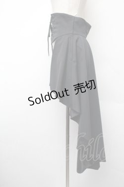 画像2: ATELIER BOZ / ヘクトルロングオーバースカート  黒 S-26-01-10-054-EL-SK-AS-ZS