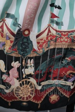 画像2: ALICE and the PIRATES / Escape Beast 柄ワイドパンツ  黒ｘ緑 S-26-01-10-057-PA-PA-HR-ZS