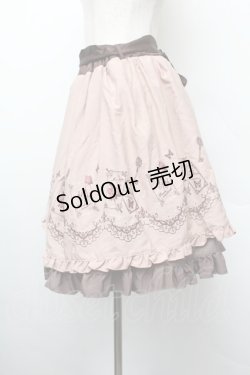 画像2: axes femme / カード刺繍スカート  ピンク S-26-01-10-058-AX-SK-AS-ZS