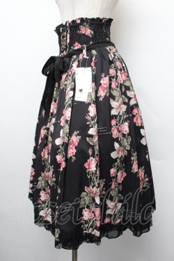 画像2: axes femme / 花柄ミディ丈スカート  黒 S-26-01-10-059-AX-SK-HR-ZS