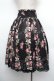 画像3: axes femme / 花柄ミディ丈スカート  黒 S-26-01-10-059-AX-SK-HR-ZS (3)