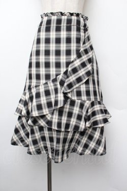 画像1: LODISPOTTO / フリルスカート  黒ｘ白 S-26-01-10-063-LO-SK-AS-ZS