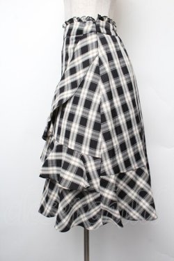 画像2: LODISPOTTO / フリルスカート  黒ｘ白 S-26-01-10-063-LO-SK-AS-ZS