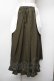 画像2: 中国ロリータ / エプロン付き裾刺繍ロングスカート  カーキｘ白 S-26-01-10-065-LO-SK-HR-ZS (2)