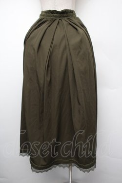 画像3: 中国ロリータ / エプロン付き裾刺繍ロングスカート  カーキｘ白 S-26-01-10-065-LO-SK-HR-ZS