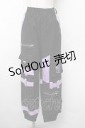 NieR CLOTHING / プリントカーゴパンツ  黒 S-26-01-10-066-PU-PA-AS-ZS
