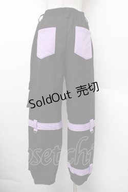画像3: NieR Clothing / プリントカーゴパンツ  黒 S-26-01-10-066-PU-PA-AS-ZS