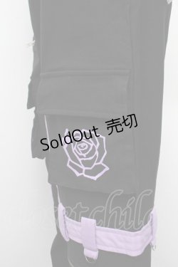 画像4: NieR Clothing / プリントカーゴパンツ  黒 S-26-01-10-066-PU-PA-AS-ZS