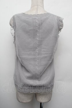 画像2: axes femme POETIQUE / チュールレイヤードニットベスト  グレー S-26-01-10-018-AX-TO-AS-ZS