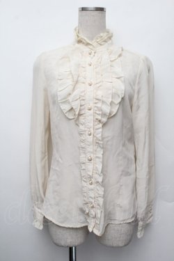 画像1: axes femme / ハイネックフリルブラウス  オフ S-26-01-10-019-AX-BL-AS-ZS