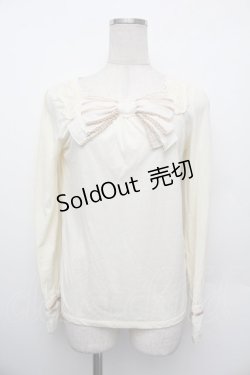 画像1: axes femme / リボンカットソー  オフ S-26-01-10-020-AX-OP-AS-ZS