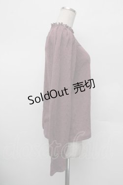 画像2: axes femme / 素材切替フクレジャカードプルオーバー  モーヴ S-26-01-10-023-AX-TO-AS-ZS