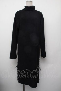 画像1: Rozen Kavalier / スピンドルニットワンピース  黒 S-26-01-10-031-OO-TO-AS-ZS