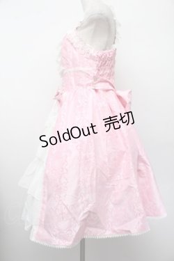 画像2: metamorphose / フロッキーシャンタンコルセット風ジャンパースカート 1 ピンク S-26-01-13-030-ME-OP-HR-ZS